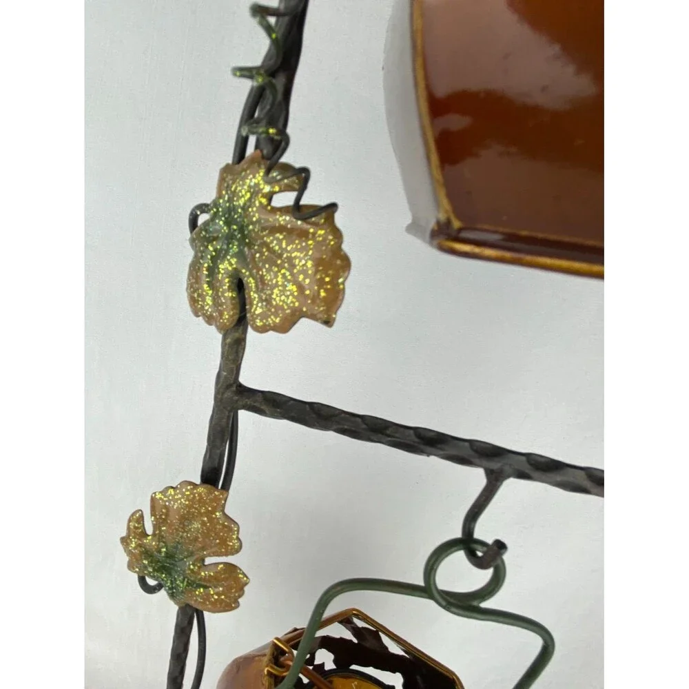 Metal Two Tier Jack-o-Lantern Pumpkin Candle Votive Tea Light Holder 22